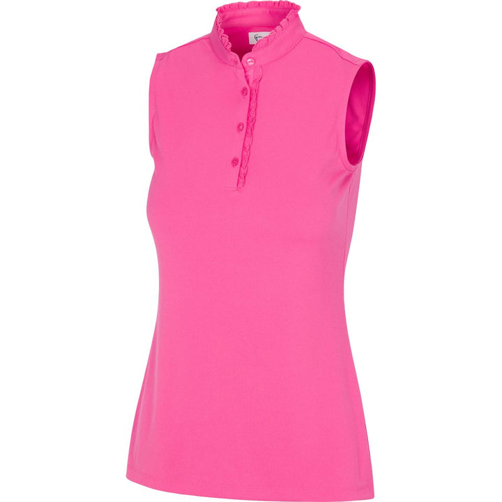 GN Women’s Ruffle Collar Sleeveless Button Polo