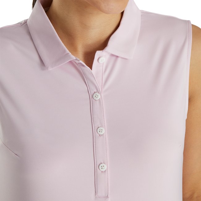 FootJoy Women's Solid Lisle Sleeveless Golf Polo