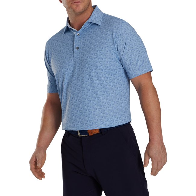 FootJoy Golf Course Doodle Stretch Pique Self Collar - Niagara Golf Warehouse FOOTJOY Men's Golf Shirt