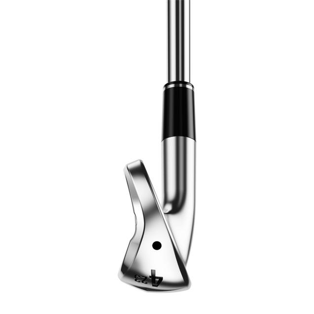 Close-up of Srixon ZXi Utility iron showcasing the sleek graphite shaft and precision blade design.