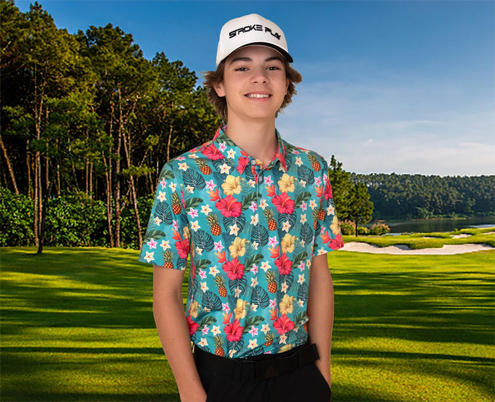 Tropical Bomb Youth Golf Polo