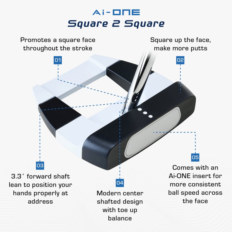 Odyssey Ai-One Square 2 Square Jailbird Putter