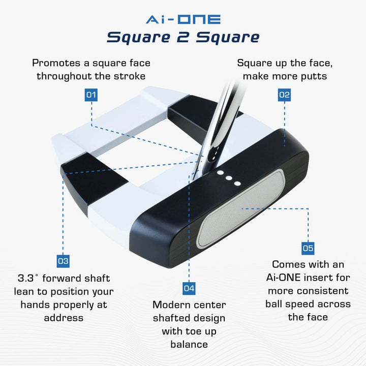 Odyssey Ai-One Square 2 Square Jailbird Putter