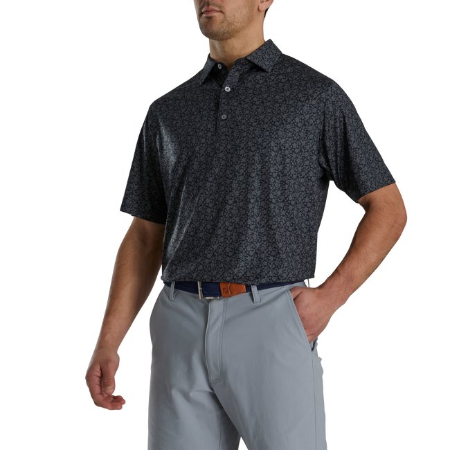 FootJoy Painted Floral Lisle Self Collar - Niagara Golf Warehouse FOOTJOY Men's Golf Shirt